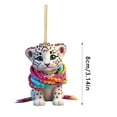 thumbnail image 3 of 2 Pack Snow Leopard Window Light Catcher Stained Glass Wire Curtain Rod 16ft Baby Christmas Tree Decoration Thin Clear String for Hanging Window Hanging Decorations for Home Acrylic Pendant, 3 of 8