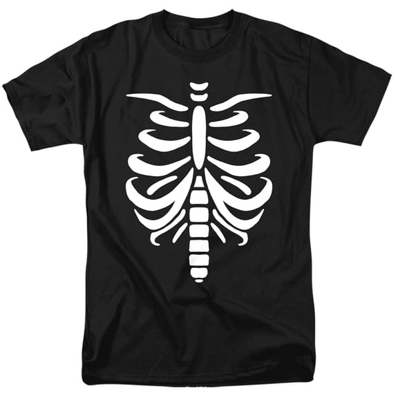 Popfunk Halloween Skeleton Costume Unisex Adult T Shirt, Black, 2X-Large