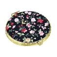 thumbnail image 2 of Bradem Miroir 2.75 Pieds' Portable Satin Maquillage Poche - Design Floral Rétro Vintage, Rond Pliant Compact pour Femmes & Femmes, Accessoire Beauté, 2 of 4