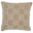 thumbnail image 1 of homeroots Décor 386294 Beige Carrés Texturés Jeter Oreiller, 1 of 1