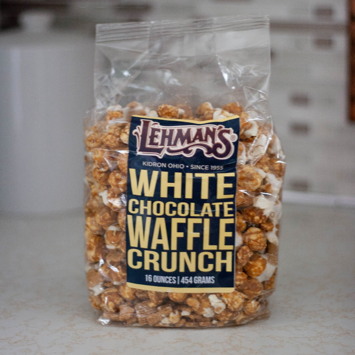 South Bend Chocolate Company Caramel Popcorn Snack Mix, 1 lb bag, Crunchy Popped Corn Treat, Chocolate Waffle Flavor