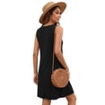 thumbnail image 5 of Fantaslook Dressy Tank Dress for Women V Neck Button Dresses Floral Beach Sundress with Pockets, 5 of 9