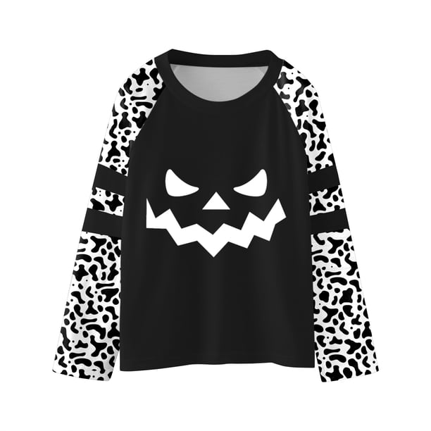 Gibobby blusas de vestir Niñas formal Niñas Halloween Calabazas Impresiones Casual Leopardo Niñas Sudaderas Niños Pequeños Niños Niñas Tops de Manga Larga (Rosa, 9-10 Años)