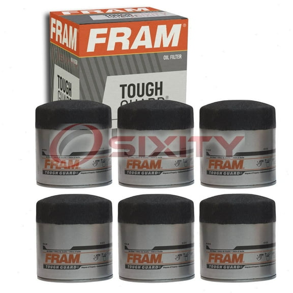 6 pc FRAM TG2 Tough Guard Engine Oil Filters for 25011956 83840E LF637 LFR-8637 PF1065 Oil Change Lubricant Filters Fits select: 1993-2014 FORD F150, 2008-2012 DODGE RAM 1500