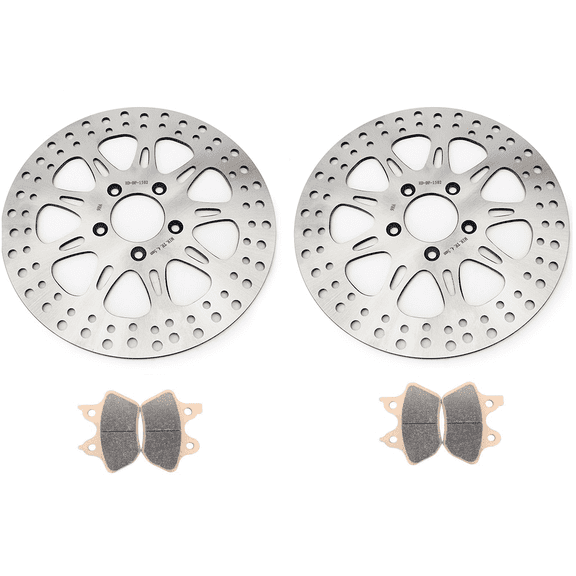 11.5" Front Brake Rotors Pads for Harley FLHR Road Glide King Electra Glide FLHTC 00-07