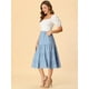 thumbnail image 2 of Falda larga Allegra K Azul L con Bolsillos Escalonados para Mujer, 2 of 6