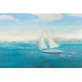 thumbnail image 2 of Wiens, James 24x17 White Modern Wood Framed Museum Art Print Titled - Sailing Into the Blue, 2 of 4