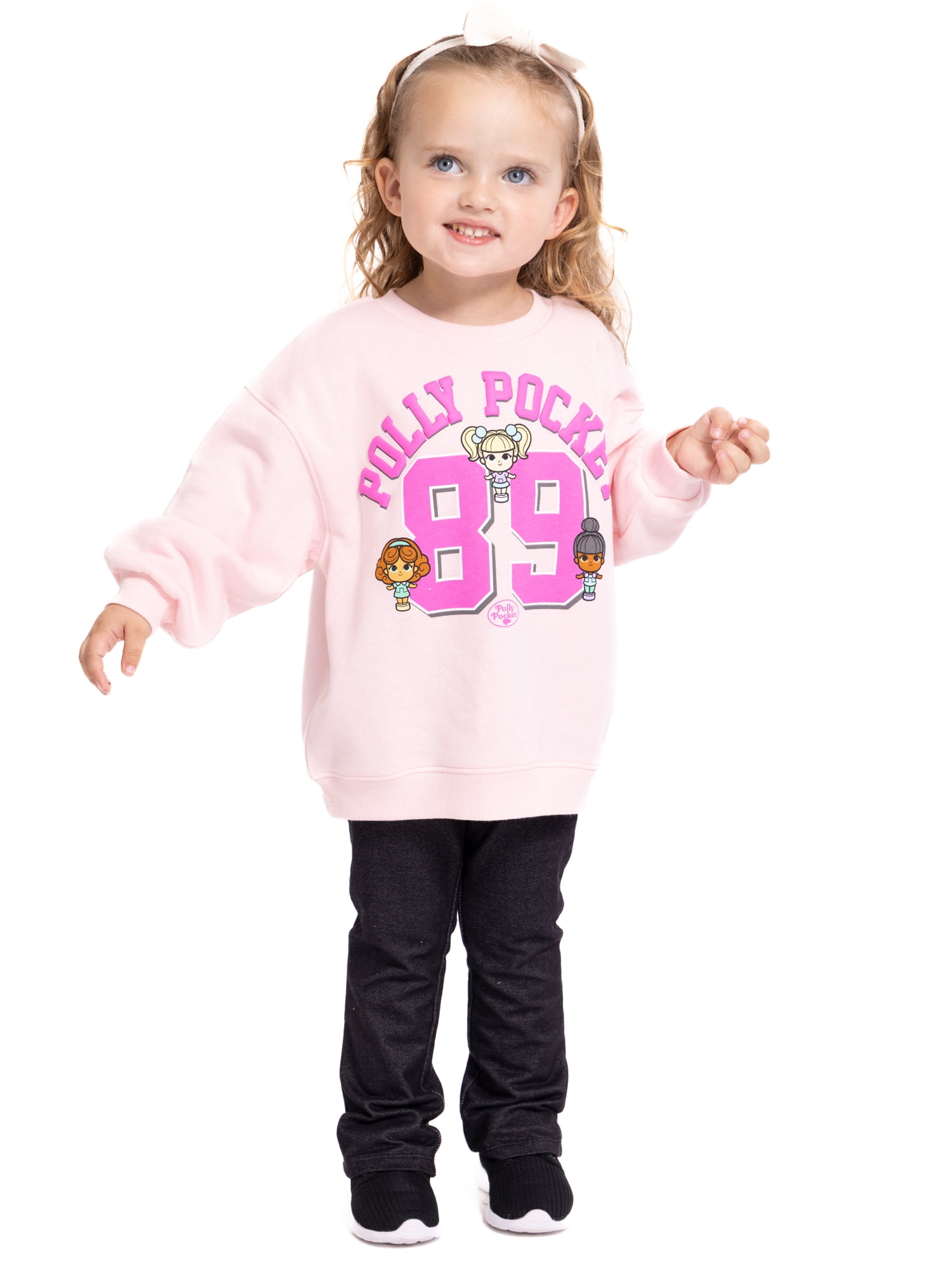 Polly Pocket Toddler Girls Printed Crewneck Sweatshirt and Flare Leggings Set, 2 Piece, Sizes 12M-5T