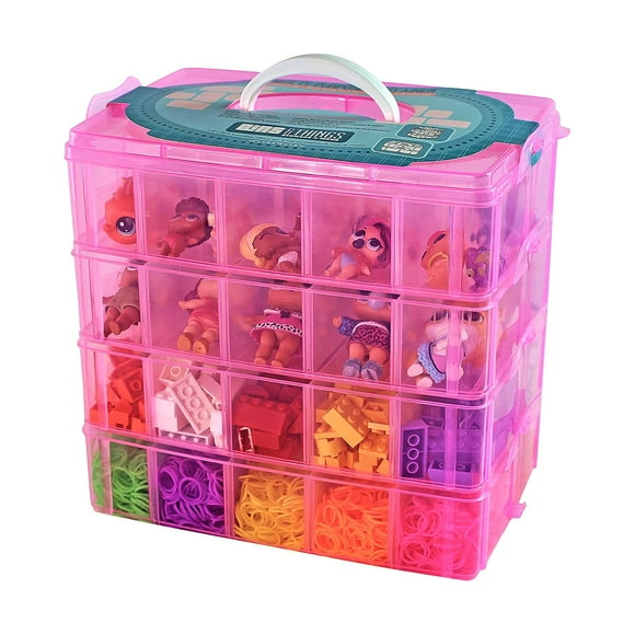 Bins  Things Pink Toy Organizer w/ 40 Compartments for LOL, LPS, Shopkins & Lego