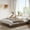 Walnut, variant on IDEALHOUSE Pine Wood Color Bed Frames, California King Size, Minimalist Floor-Standing Platform, Modern Look, No Headboard, Sturdy Wood, Easy to Assemble