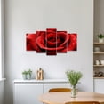 thumbnail image 3 of ZHONGYUTONG Red Rose Canvas Wall Art 5 Pieces Blooming Flower Water Drops Painting Prints (16"x24"x2pcs 16"x32"x2pcs 16"x40"x1pcs), 3 of 6