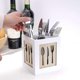thumbnail image 1 of Soporte para utensilios de cocina de madera Organizador de cubiertos 4 compartimentos Caja de cubiertos Organizador de utensilios para cubiertos Cubiertos Soporte para utensilios de cocina,11 Feliz Sencillez, 1 of 5