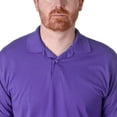 thumbnail image 5 of Hanes Cotton-Blend Men`s Jersey Polo, 3XL, Purple, 5 of 5