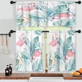 thumbnail image 3 of LALILO Kitchen Curtains and Valances Set of 3 36" Tropical Window Treatment Tiers for Window Decor, 3 of 5