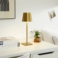 thumbnail image 2 of Mainstays 13-inch Rechargeable Gold Table Lamp with Touch Controls and Dimming, 2 of 11