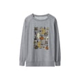 thumbnail image 2 of xiaxaixu Chandail en Molleton d'Halloween pour Femmes Décontracté Imprimé Graphique Coupe Ample Chandail Manches Longues Col Rond Surdimensionné Automne, 2 of 10