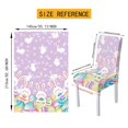 thumbnail image 6 of TSOVTHRID Rabbit Easter Eggs Print Tablecloth Set with 6 Chair Covers, Rectangle Tablecloth Floral Butterfly Print Seat Protector Slipcovers for Family Dinners & Holiday Party Easter Decor, 6 of 6