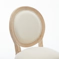 thumbnail image 5 of Noble House Solid Wood Kitchen Bar Stools with Cushion Seat and Back for Bar Counter, Beige & Natural, Set of 2, 5 of 9