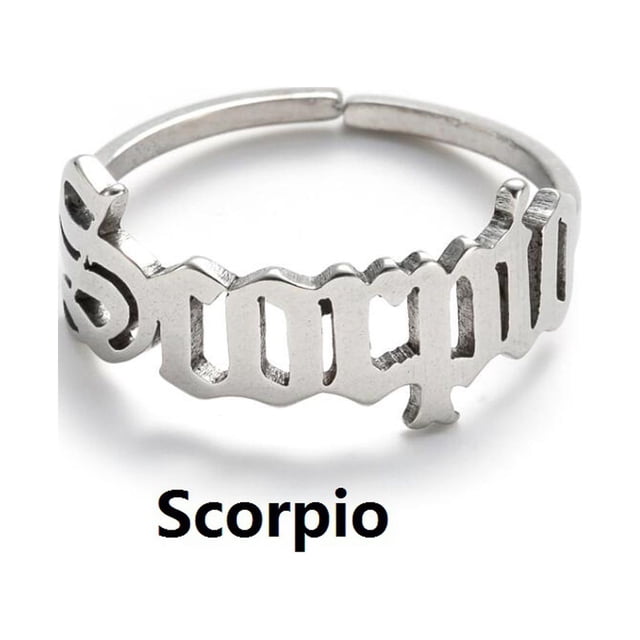 Fiudx Anillo de Acero Inoxidable, Elegante Diseño de Doce Letras, Detalles de Piedras Preciosas Brillantes, Accesorio de Moda Versátil, Regalo de Fiesta, Boda, Compromiso, Perfecto para Amigos y Cele