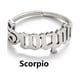 thumbnail image 1 of Anillos para mujer, regalos para mujer, aretes de acero inoxidable con apertura de doce letras inglesas, 1 of 2