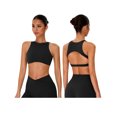 thumbnail image 5 of IDOPIP Womens High Neck Sports Bra Removable Pads Cut Out Back Sleeveless Medium-impact for Workout Gym Yoga Pilates Athletic S Black, 5 of 6
