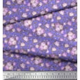 thumbnail image 3 of Soimoi Tissu en Poly Georgette Imprimé Feuilles & Roses Floral au Mètre 42 Pouces de Large, 3 of 3