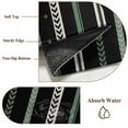 thumbnail image 2 of Black Green White Bathroom Rug Washable 2x3 Entryway Rug Non Slip Boho Vintage Abstract Striped Lines Front Door Mat Low Pile Indoor Doormat Throw Floor Carpet for Kitchen Bedroom Entrance, 2 of 8