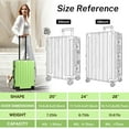 thumbnail image 3 of Carry on Luggage Aluminum Frame Suitcase with Wheels PC ABS Hardside Zipperless with TSA Lock 20 Inch Green, 3 of 10
