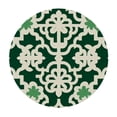 thumbnail image 2 of JEUXUS  Green Lattice Outdoor Tabletop, Collection Stain Resistant & Waterproof, 60" Round w/Zipper, Green 52x52in, 2 of 7