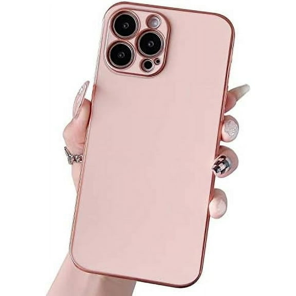Compatible with iPhone 13 Pro Max Case Pink Women Cute Slim Chic Phone Case Silicone for iPhone 13 Pro Max 6.7 Inch (Pink, iPhone 13 Pro Max)