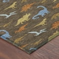 thumbnail image 3 of Addison Rugs Chantille Indoor/Outdoor Transitional Kids Chocolate Machine Washable Round Rug, 8' x 8', 3 of 7