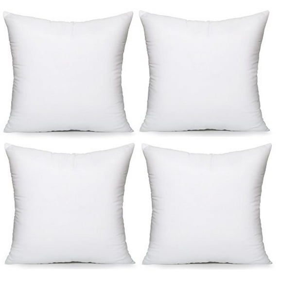 Acanva Throw Couch Pillow inserts, 20-4Pack, White