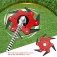 thumbnail image 2 of TSV Steel Trimmer Head, Universal 6 Teeth Weed Eater Blade, 45Mn Steel Lawn Mower Cutter Tool, Red, 2 of 10
