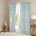 thumbnail image 3 of Castle Fairy Boho Damask Blackout Curtains Set of 2 (52x84 Each),Flower Window Curtains, 3 of 6