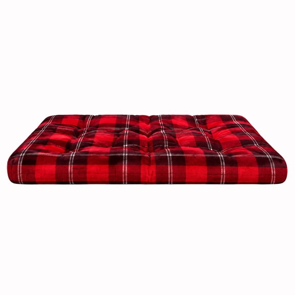 Vibrant Life Holiday Extra Large Ultra Soft Tufted Pet Bed, Fireside Plaid, 38" x 48"