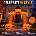 thumbnail image 4 of Sewinfla 10FT Halloween Inflatable Pumpkin Archway Decorations with Built-in LEDs Halloween Blow up Arch with Built-in Blower. Easy setup, Ideal for Indoor, Outdoor, Yard, and Lawn Decor., 4 of 11