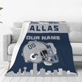 thumbnail image 4 of Custom Dallas Blanket Personalized Throw Blankets Name and Number for Men Women Boy Football Style Decor Gifts, 4 of 6