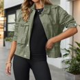 thumbnail image 2 of Unir Casual Denim Trucker Jacket for Women, Button Closure Side Pockets, Everyday Relaxed Fit Fall Outerwear, 1 Piece, S-XXL, Plus Size Friendly, 2 of 4
