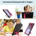 thumbnail image 4 of Allytech Galaxy Tab A8 10.5" Case SM-X200 X205 X207, Heavy Duty Protection Hybrid Rugged Shockproof Kickstand Kids Childreen Proof Cover for Sasmung Galaxy Tab A8 10.5-Inch X200 - Navyblue+Rose, 4 of 8