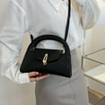thumbnail image 5 of Bolso El bolso de cuero artificial con un solo hombro es adecuado para los desplazamientos diarios y las citas de las mujeres.negro, 5 of 5