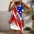 thumbnail image 6 of WEANT 4th of July Tank Dress for Women Women Usa Flag Midi Dress Patriotic Plus Size Dress Red XL, 6 of 9