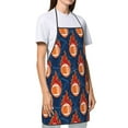 thumbnail image 3 of Naloa 1Pack Adjustable Bib Apron Waterdrop Resistant Cooking Kitchen Aprons for Women Men Chef, American Football and Fire Flames Print, 3 of 8
