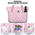 thumbnail image 2 of Tote Bag for Women - Pink Cute French Bulldogs Shoulder Bag - Large Utility Work Duffle Bag with Zipper Handbag for Travel, Work, Sprots, 2 of 5