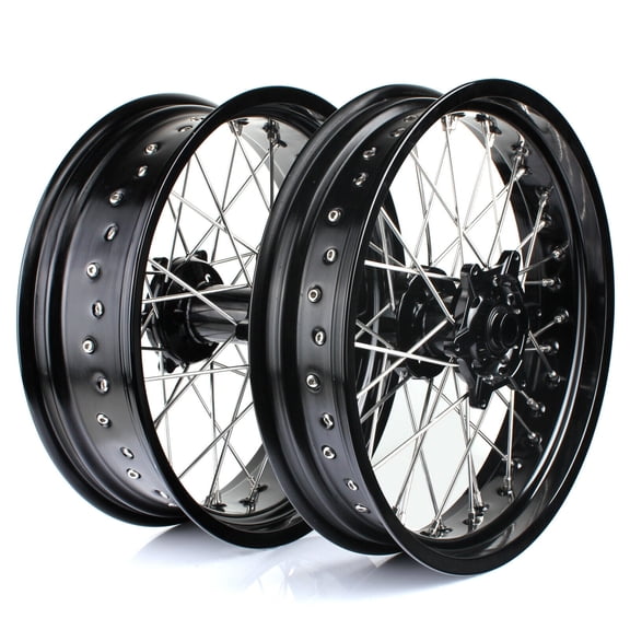 17"x3.5/5.0 Supermoto Wheels Rims Hub Set For Stark Varg Alpha 80HP / ( Standard ) 60HP All Dirt Bike