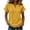 Yellow, variant on Stralyhd Women's Cotton V Neck T-Shirt Short Sleeve Solid Color Tee Casual Fit Tee Breathable Summer Fashion Tops Army Green XL