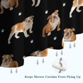 thumbnail image 6 of Bulldog Dog and Footprints Shower Curtain 36"x72" ,Bathroom Decorative Shower Curtains Set with 12 Hooks,Modern Waterproof Washable Shower Curtain, 6 of 6