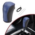 thumbnail image 1 of Cubierta de pomo de cambio de marcha antideslizante Unique Bargains para Mazda CX-5 2013-2014, protector de manija de cambio azul de cuero sintético, 1 of 7