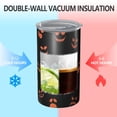 thumbnail image 2 of 20oz Coffee Tumblers Halloween Orange Spooky Faces Stainless Steel Vacuum Insulated Travel Tumbler Coffee Cups Mug with Lid and Straw with Cleaning Brush for Cold & Hot Drinks, 2 of 5