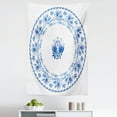 thumbnail image 1 of Mandala Tapestry, Country Style Floral Soft Color Circle Pattern Persian Features Nostalgic Design, Fabric Wall Hanging Decor for Bedroom Living Room Dorm, 5 Sizes, Blue White, by Ambesonne, 1 of 1