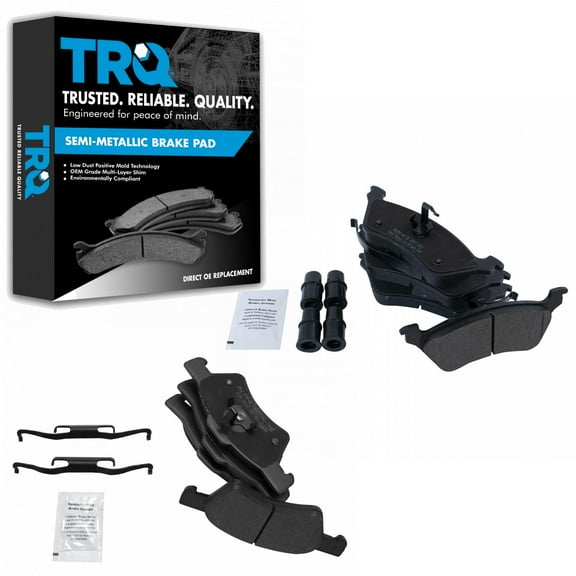 TRQ Front & Rear Metallic Brake Pad Kit for Grand Caravan Town & Country BFA13028 Fits select: 2001-2007 DODGE GRAND CARAVAN, 2001-2007 CHRYSLER TOWN & COUNTRY